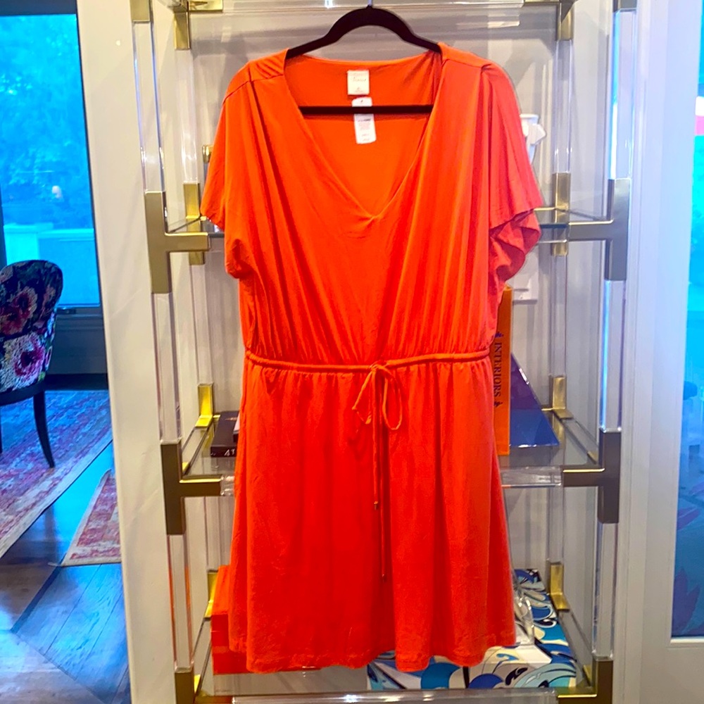 NWT!!! Soma coral drawstring dress